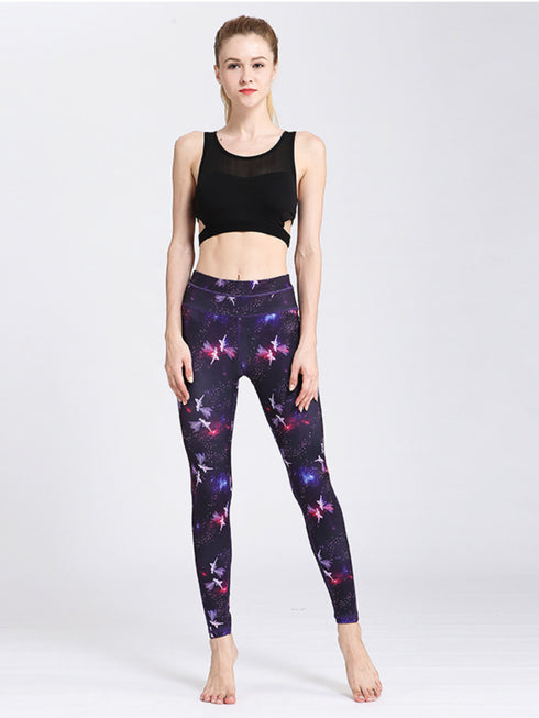 Printed Active High Waist Leggings - Odaingerous